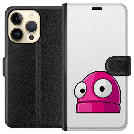 Kompatibel Tegnebogsetui til Apple Apple iPhone 15 Pro Rosa tegneseriefigur med store øjne i legende og humoristisk stil