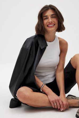 NA-KD Geripptes Tanktop - Basic Oberteile - Weiß - XL