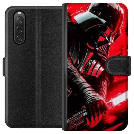Yhteensopiva Lompakkokotelo Sony Xperia 10 V Darth Vader punainen valosapeli tumma futuristinen muotoilu voimakkaalla energialla inspiroituna galaksin