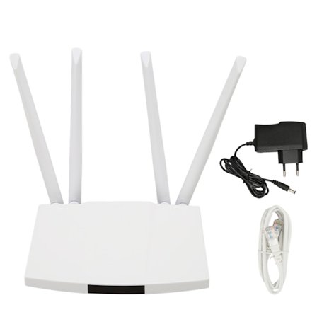 4G WiFi-router 300 Mbps Micro SIM-kortplats 4 antenner 32 användarkapacitet Mobil WiFi Hotspot för Asien Europa 100-240V EU-kontakt