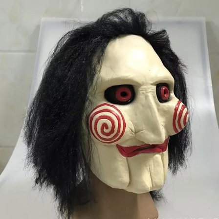 1 st Joker Mask Terrorfilm Saw Chainsaw Massacre Halloween Klänning Party Docktillbehör Rekvisita Cosplay Killer Clown Mask