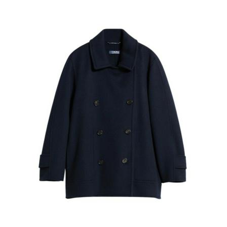 Max Mara, Double-Breasted Coats Blauw, Dames, Maat:XL
