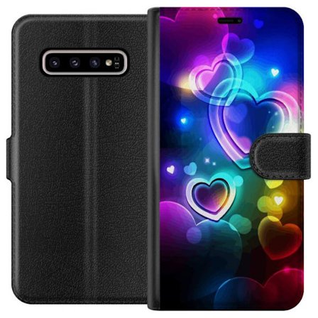 Kompatibelt Plånboksfodral till Samsung Samsung Galaxy S10+ NeonÄlskling
