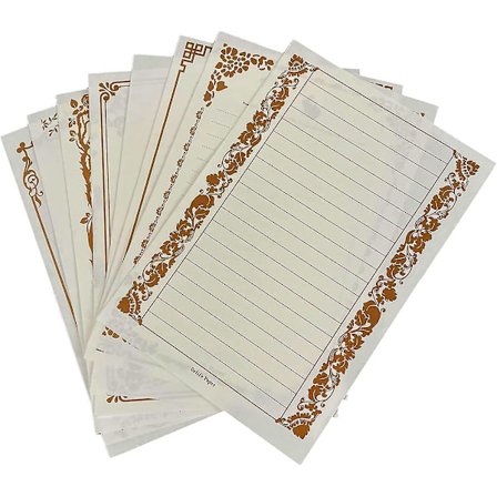 80 arkkia kirjepaperia, vintage-kirjepaperia viivoitetulla kirjepaperilla