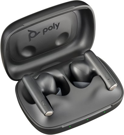 Poly Voyager Free 60 Carbon Black Earbuds + grundläggande laddningsfodral, 197497054415