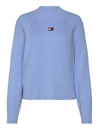 Tjw Badge Mockneck Sweater Blue Tommy Jeans
