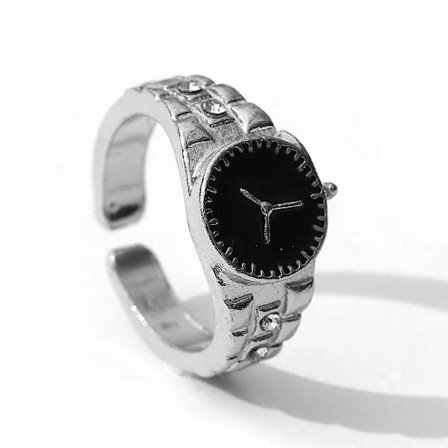 Watch Form Ringar Justerbara öppningsringar SILVER