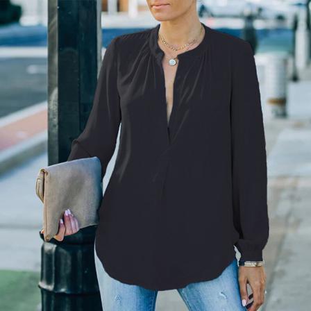 Dam Ruched Tunic Shirt Enfärgade Skjortor