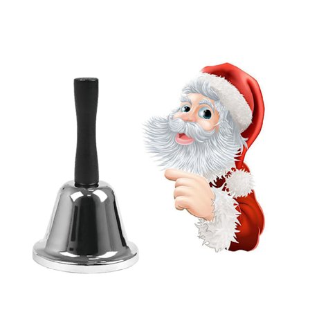 2 kpl Käsikello Pöytäkello Vastaanottokello Pöytäkello - Koulukello, äänekäs, 12 cm korkea, 6,5 cm halkaisija, ihanteellinen koulun vastaanottoon 