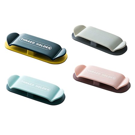 4 stk. Stikkontakt-holder med stærk klæbende klip, vægmonteret, uden krog, C