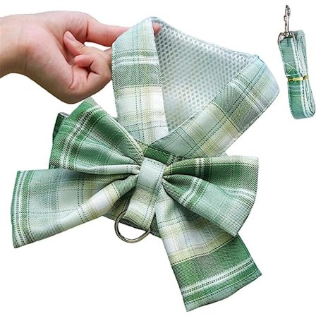 Kjæledyrklær Hundehalsskjørt Sløyfe Kjæledyrsele med bryststropp trekktau Hundeklær for små hunder Kattebånd Princess Tutu-skjørtkjole