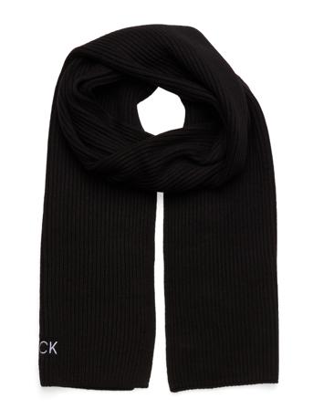 Classic Cotton Rib Scarf 30X180 Accessories Scarves Winter Scarves Sort Calvin Klein