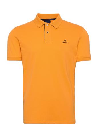 Contrast Collar Pique Ss Rugger Polos Short-sleeved Oransje GANT