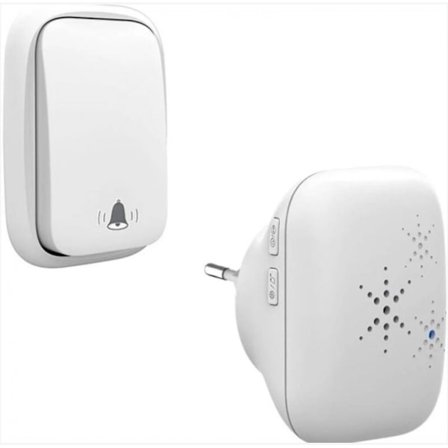 Trådlös Dörrklocka Batterifri Utomhus Vattentät IP 65 Snö Regn Luftfuktighet, Vit