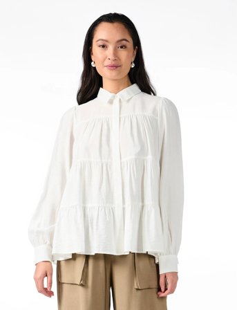 YAS Yaspala Ls Shirt S. Noos - White - XL
