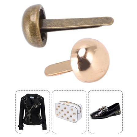 200 kpl Mini-nauloja 8mm py re p DIY-k sintehty elektrolyyttipinnoitusprosessi vaalea kulta pronssi messinki kiinnikkeet punk-laatikkopakkaukseen