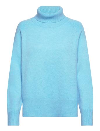 Sweater With High Neck Høyhalset Pologenser Blå Coster Copenhagen*Betinget Tilbud