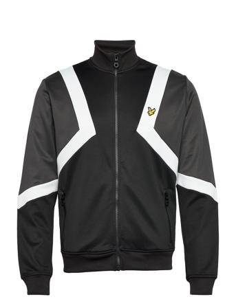 Striped Track Top Sweatshirt Trøje Sort Lyle & Scott