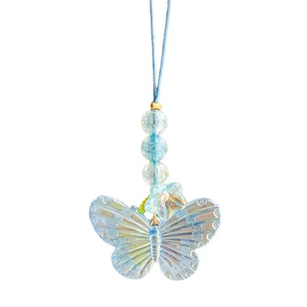 Blomster Sommerfugl Anheng Telefon Sjarm Hengende Tau Søt Y2K Telefonkjede Stropp Veske Dekorasjon Lanyards Nøkkelring Tilbehør Rosa