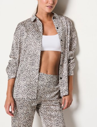 Etam Beo - Night Shirt Long Sleeves - Beige - S