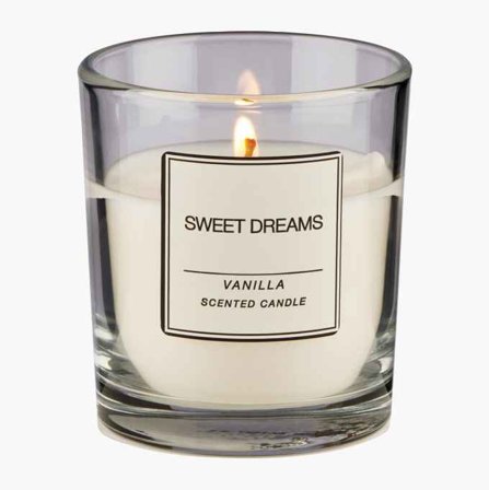 Doftljus i glas vanilj