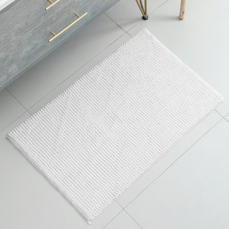 40x60 cm (Hvid) Badeværelsesmåtte Skridsikker Absorberende Badeværelsesmåtte