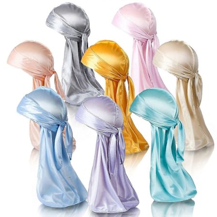 8-pack Silky Durags, Silk Durag