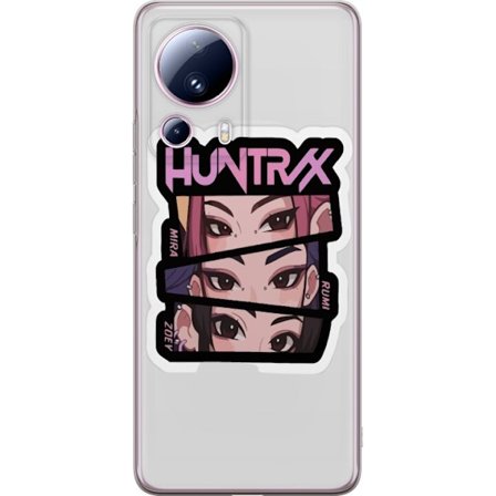 Yhteensopiva Puhelinkuori Xiaomi 13 Lite K-pop-inspiroitunut futuristinen tyttöryhmä neonvaloissa ja kosminen sci-fi-kohtaus