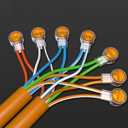 10/50 stk. K1 K2 K3 Konnektor Krympeforbindelsesterminaler Vandtæt Ledningsføring Rj45 Ethernet Kabel Konnektor Telefonledningsklemmer