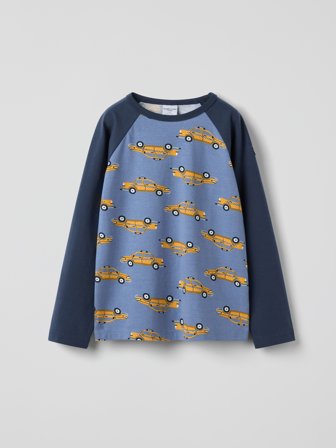 Langärmliges T-Shirt Taxis - 110 - kinderbekleidung - blue - Polarn O. Pyret