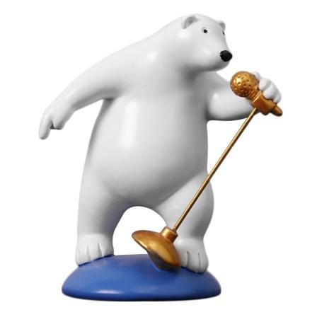 Hartsfiguriner i Resin - Polarbjörnar Band Staty Dekoration - Sångare