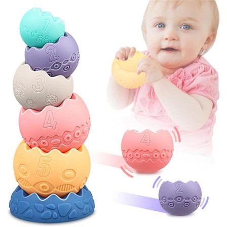 Baby Sensory Balls Spädbarn Leksaker 6 9 12 18 månader Mjuk byggnad