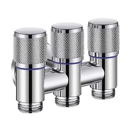 1 Inlopp 3 Utlopp Vinkelventil Badrum Balkong Kök Rostfritt Stål Inloppsventsystem Ventil Toalettsystem Badrumstillbehör db