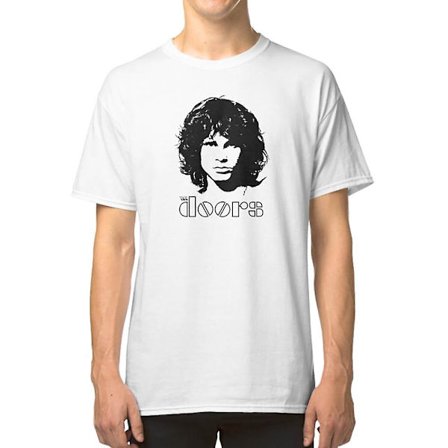 Jim Morrison The Doors Silhuett 2 Svart/Vit T-shirt