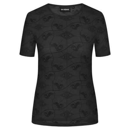 Han Kjøbenhavn Monogram Short Sleeve Sort, Dame T-shirts