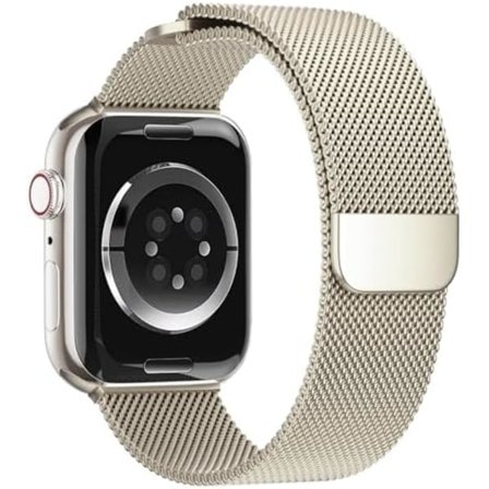 Armband för Apple Watch Band 38/40/41mm kvinnor män, Armband Mesh Metall Magnetisk Rostfritt Stål Loop Rem