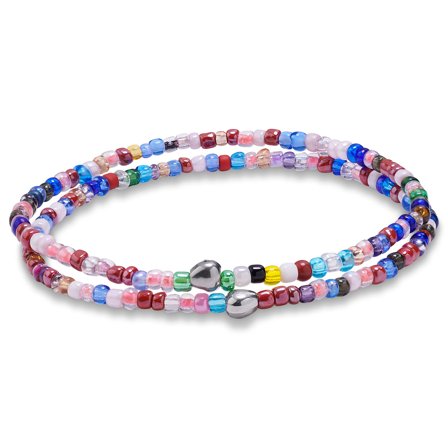 Amalfi | Pulsera de cuentas de cristal multicolor rosa para hombres - Pulseras de perlas