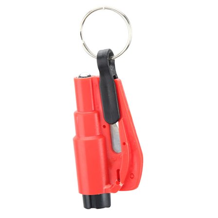 Multifunksjonell mini-bilvinduknuser nødhammer fluktverktøy (rød)