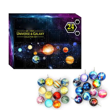 Universums adventskalender 24 dagar jul nedräkning kalender rymdplanet samlingar presentask för barn