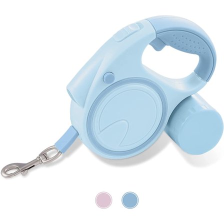 Retractable-koiranhihna LED-taskulampulla, 16ft Heavy Duty -koiranhihna pienille, keskisuurille ja suurille koirille, 360° sotkeutumaton pitkä 