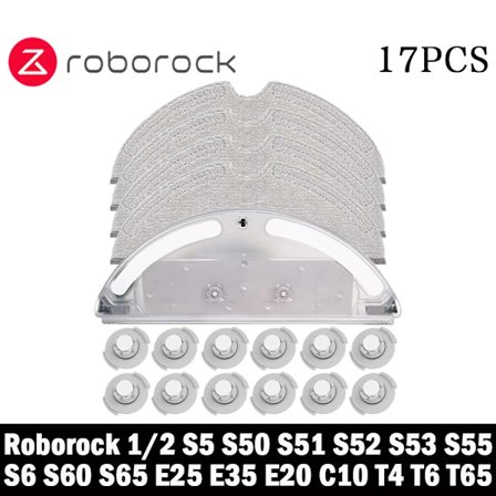 For Xiaom Roborock S5 S50 S51 S55 S6 S60 S6 Pure Støvsuger Tilbehør HEPA Filter Mopp Klut Side Hovedbørste Reservedeler