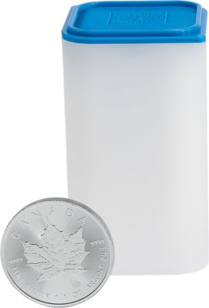 Leuchtturm SQUBE mønttube - Til 20 mønter Ø 38-39 mm - Stabelbar