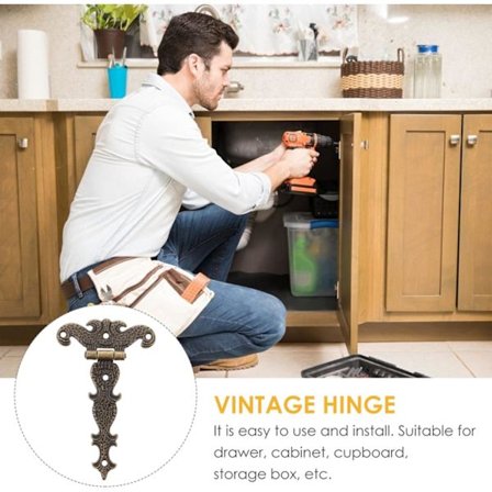 4 kappaletta retro-saranaa, retro-pronssiset koristeelliset saranat kiinnityksellä