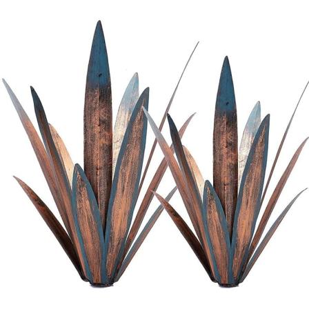 2 stk Tequila Rustik Skulptur DIY Metal Agaveplante Hjemmedekoration