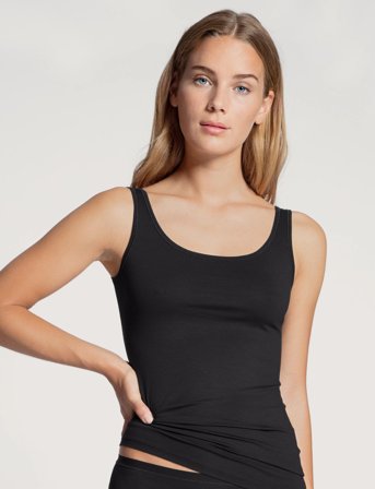 Calida Natural Comfort Tank Top - Black - XS