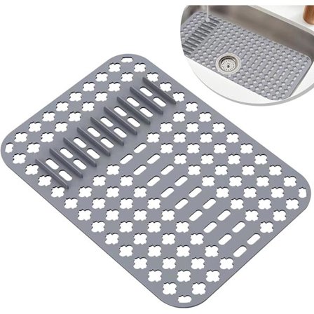Kjøkkenvaskmatte, 40 * 29 * 1 cm Vaskematte Silikon Vaskbeskytter
