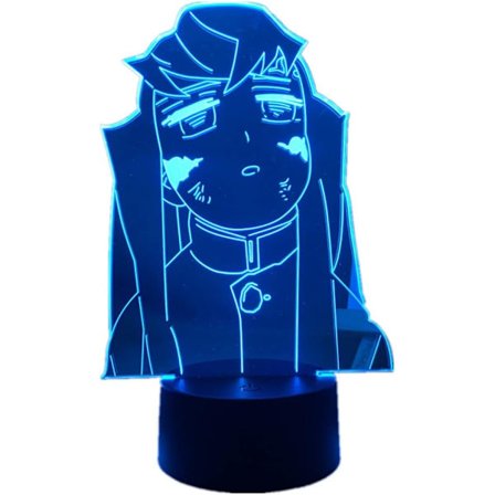 Anime Light Muichiro Sjov Ansigt 3D Illusion Natlys RGB 16 Farver med Fjernbetjening til Børneværelse Dekorativ Manga Bordlampe Fødselsdagsgave