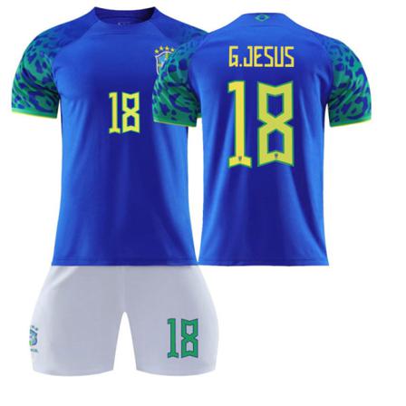 2223 Brasilien Borta Fotbollströja Nr 18 G.jesus Jersey Without Socks 26(145-150cm)