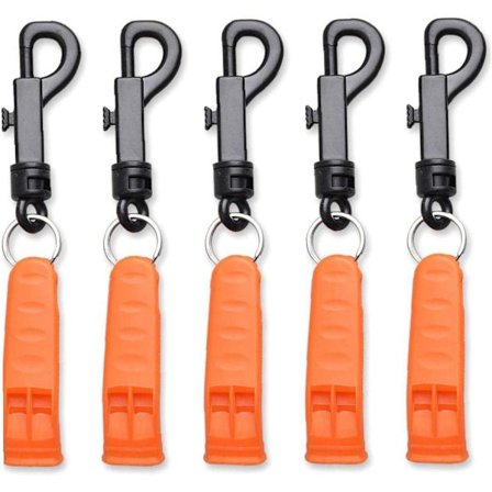 5 kpl selviytymispilliä klipsin kanssa turvallinen pelastuspilli Knistlef urheilutuomari ulkoiluun patikointiin kiipeilyyn veneilyyn