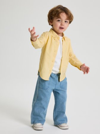 Oxford-paita Polarn O. Pyret 98 lastenvaatteet yellow